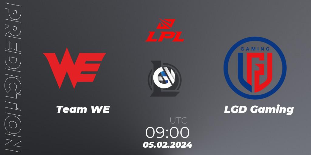 Team WE - LGD Gaming: ennuste. 05.02.2024 at 09:00, LoL, LPL Spring 2024 - Group Stage