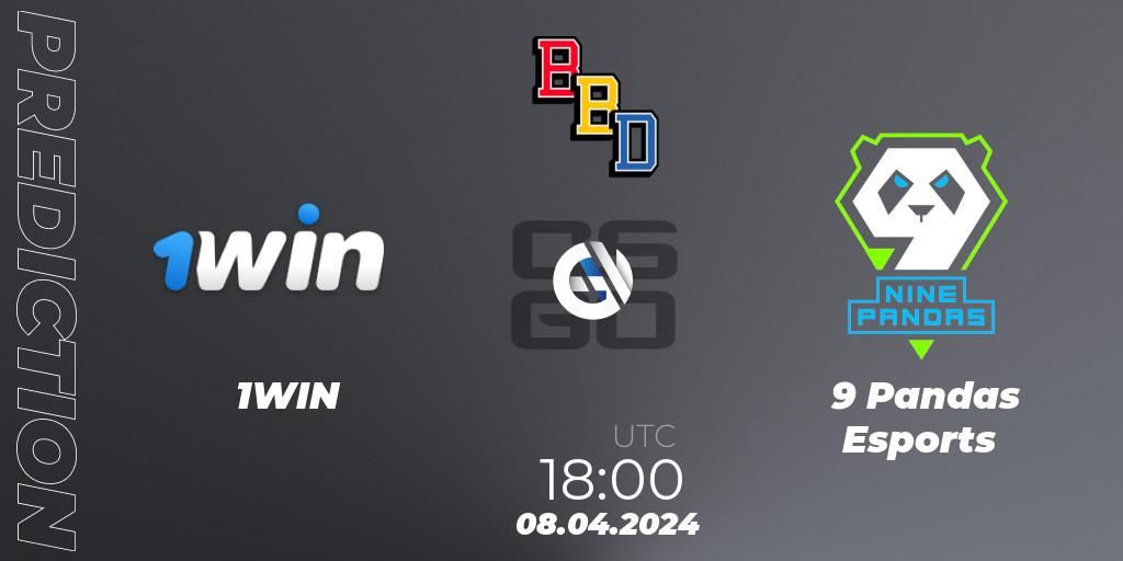 1WIN - 9 Pandas Esports: ennuste. 08.04.2024 at 17:00, Counter-Strike (CS2), BetBoom Dacha Belgrade 2024: European Qualifier