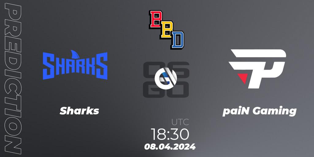 Sharks - paiN Gaming: ennuste. 08.04.24, CS2 (CS:GO), BetBoom Dacha Belgrade 2024: South American Qualifier