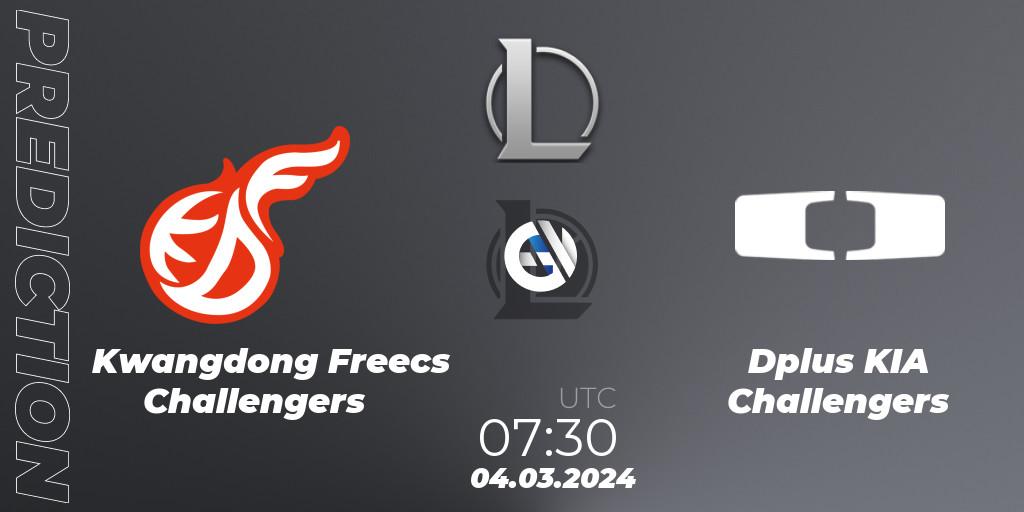 Kwangdong Freecs Challengers - Dplus KIA Challengers: ennuste. 04.03.24, LoL, LCK Challengers League 2024 Spring - Group Stage
