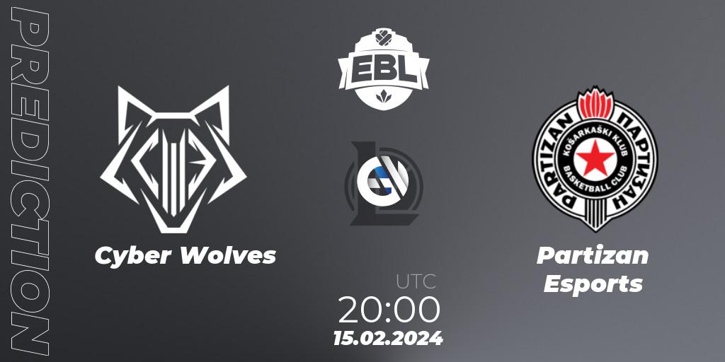 Cyber Wolves - Partizan Esports: ennuste. 15.02.2024 at 20:00, LoL, Esports Balkan League Season 14