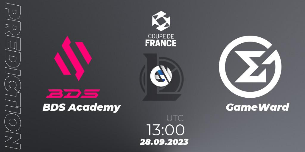 BDS Academy - GameWard: ennuste. 28.09.2023 at 13:00, LoL, Coupe de France 2023