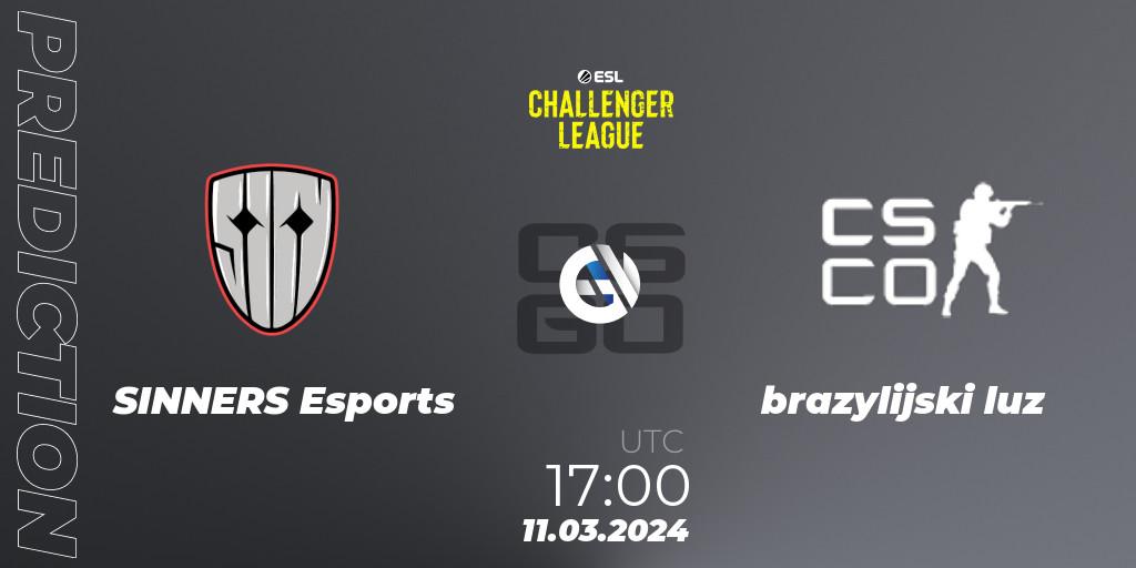 SINNERS Esports - brazylijski luz: ennuste. 11.03.24, CS2 (CS:GO), ESL Challenger League Season 47: Europe