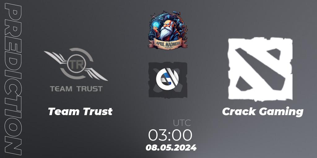 Team Trust - Crack Gaming: ennuste. 08.05.2024 at 03:00, Dota 2, April Madness: Dota 2 Championship