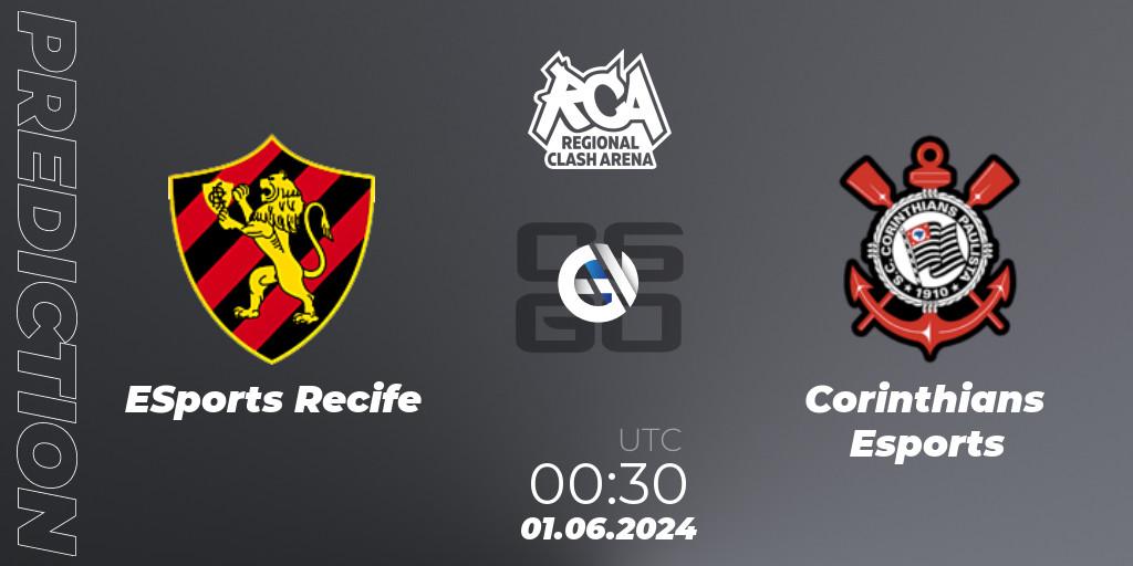 ESports Recife - Corinthians Esports: ennuste. 01.06.2024 at 00:30, Counter-Strike (CS2), Regional Clash Arena South America: Closed Qualifier