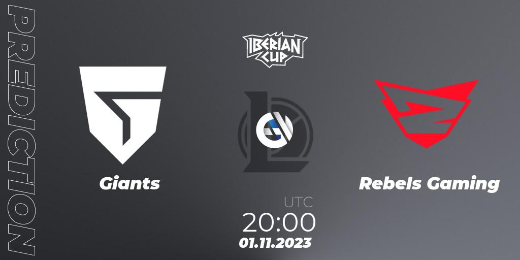 Giants - Rebels Gaming: ennuste. 01.11.2023 at 19:00, LoL, Iberian Cup 2023