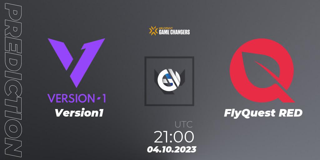 Version1 - FlyQuest RED: ennuste. 04.10.2023 at 21:00, VALORANT, VCT 2023: Game Changers North America Series S3