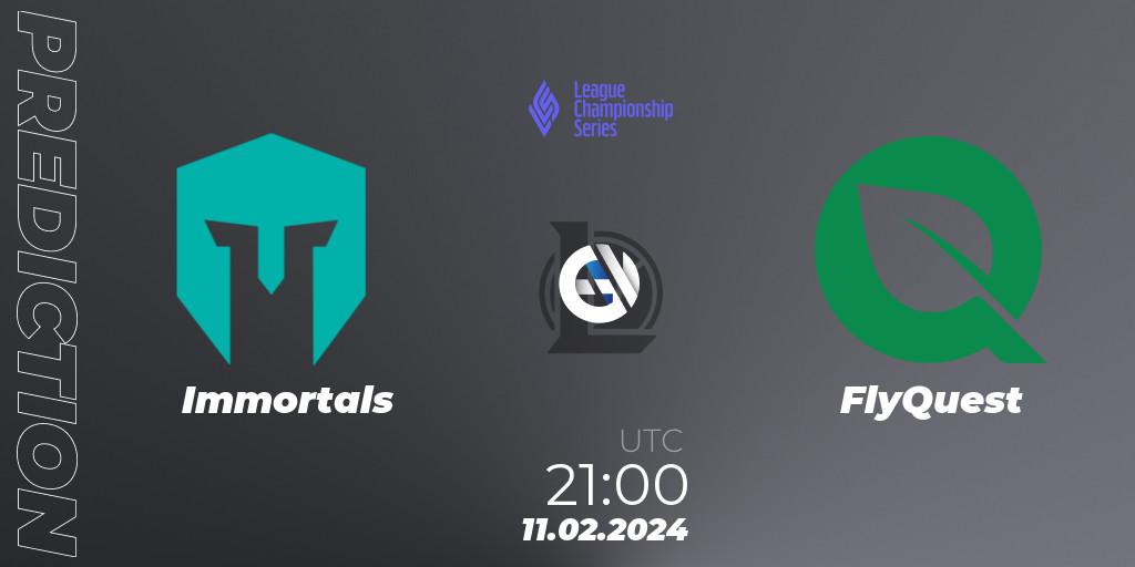 Immortals - FlyQuest: ennuste. 12.02.24, LoL, LCS Spring 2024 - Group Stage