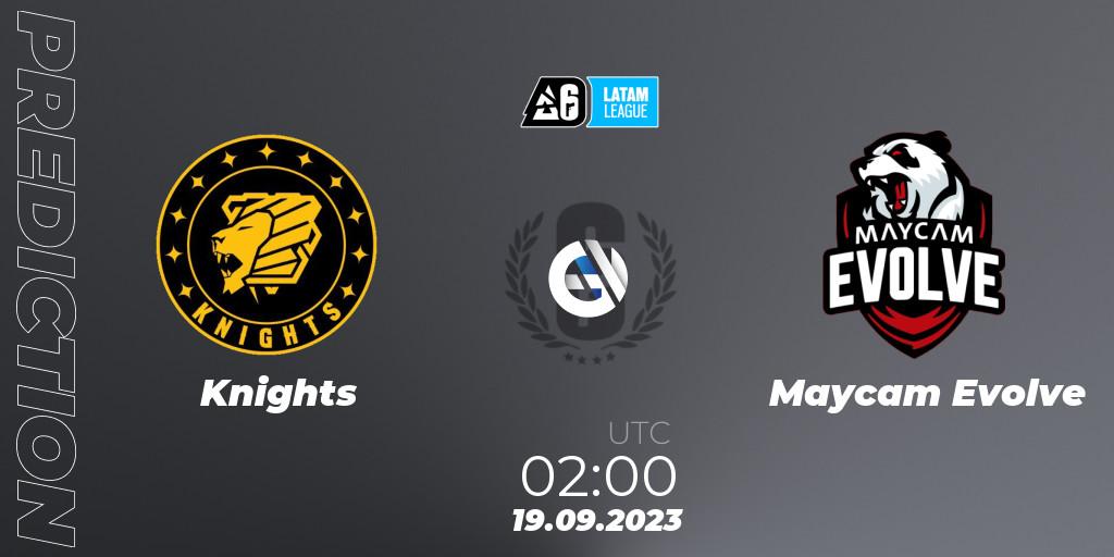 Knights - Maycam Evolve: ennuste. 19.09.2023 at 02:00, Rainbow Six, LATAM League 2023 - Stage 2