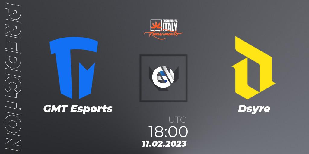 GMT Esports - Dsyre: ennuste. 11.02.23, VALORANT, VALORANT Challengers 2023 Italy: Rinascimento Split 1