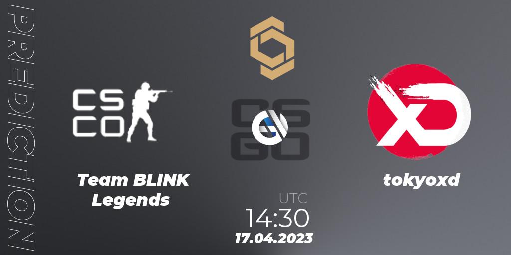 Team BLINK Legends - tokyoxd: ennuste. 17.04.2023 at 14:30, Counter-Strike (CS2), CCT South Europe Series #4: Closed Qualifier