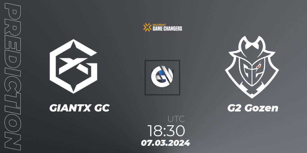 GIANTX GC - G2 Gozen: ennuste. 07.03.2024 at 18:30, VALORANT, VCT 2024: Game Changers EMEA Stage 1