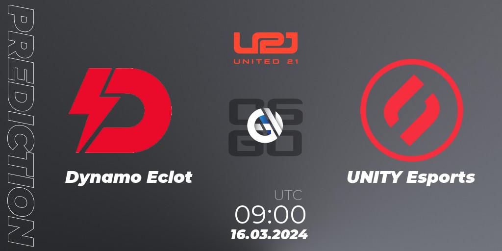 Dynamo Eclot - UNITY Esports: ennuste. 16.03.24, CS2 (CS:GO), United21 Season 13
