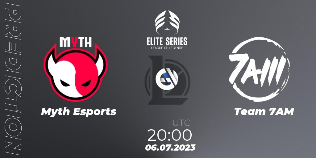 Myth Esports - Team 7AM: ennuste. 06.07.2023 at 20:00, LoL, Elite Series Summer 2023