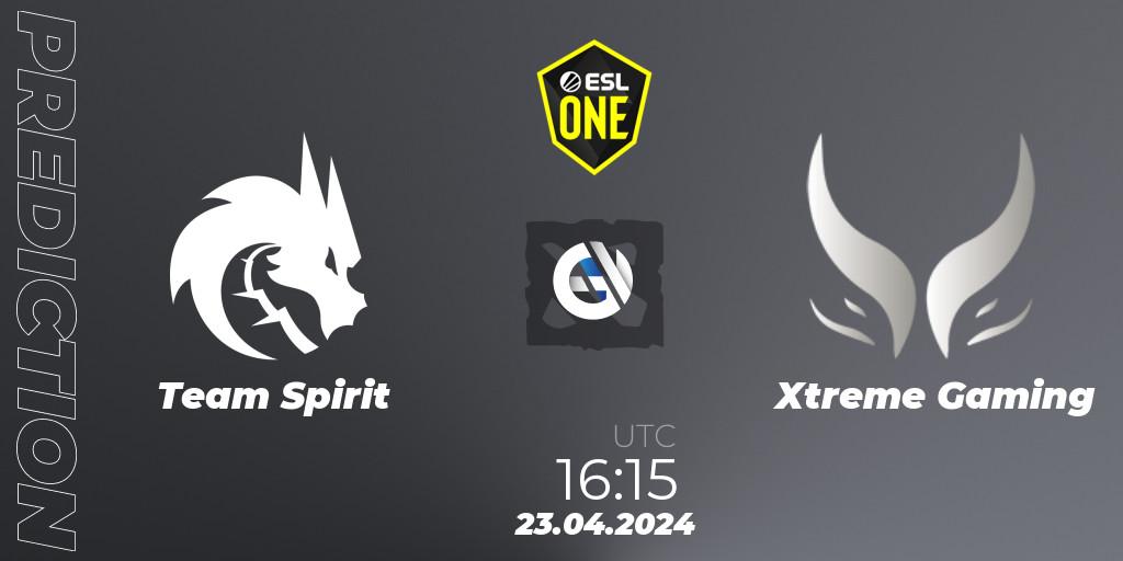 Team Spirit - Xtreme Gaming: ennuste. 23.04.24, Dota 2, ESL One Birmingham 2024