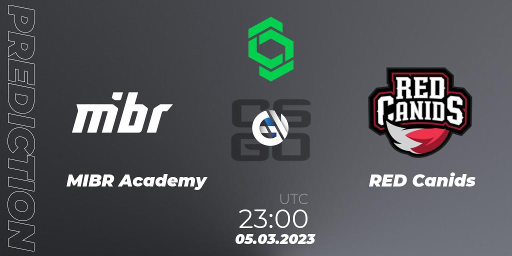 MIBR Academy - RED Canids: ennuste. 05.03.2023 at 23:30, Counter-Strike (CS2), CCT South America Series #5
