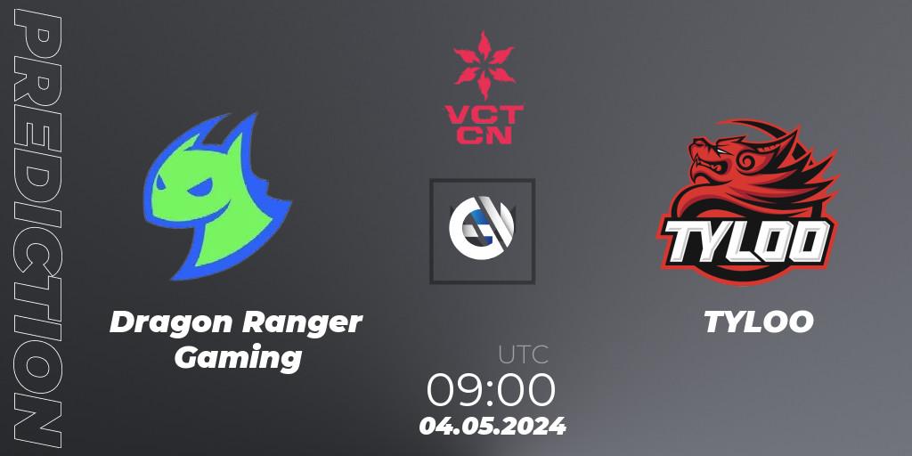 Dragon Ranger Gaming - TYLOO: ennuste. 04.05.24, VALORANT, VALORANT Champions Tour China 2024: Stage 1 - Group Stage