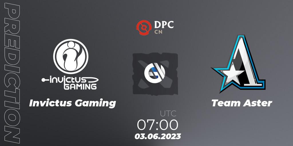 Invictus Gaming - Team Aster: ennuste. 03.06.23, Dota 2, DPC 2023 Tour 3: CN Division I (Upper)