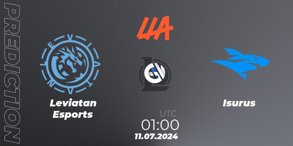 Leviatan Esports - Isurus: ennuste. 11.07.2024 at 01:00, LoL, LLA Closing 2024 - Group Stage
