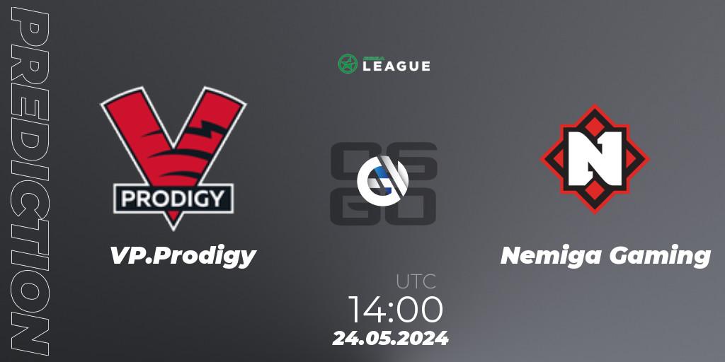VP.Prodigy - Nemiga Gaming: ennuste. 24.05.2024 at 14:00, Counter-Strike (CS2), ESEA Season 49: Advanced Division - Europe