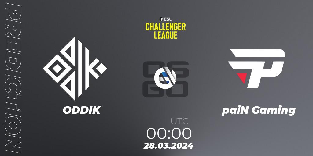 ODDIK - paiN Gaming: ennuste. 24.04.24, CS2 (CS:GO), ESL Challenger League Season 47: South America