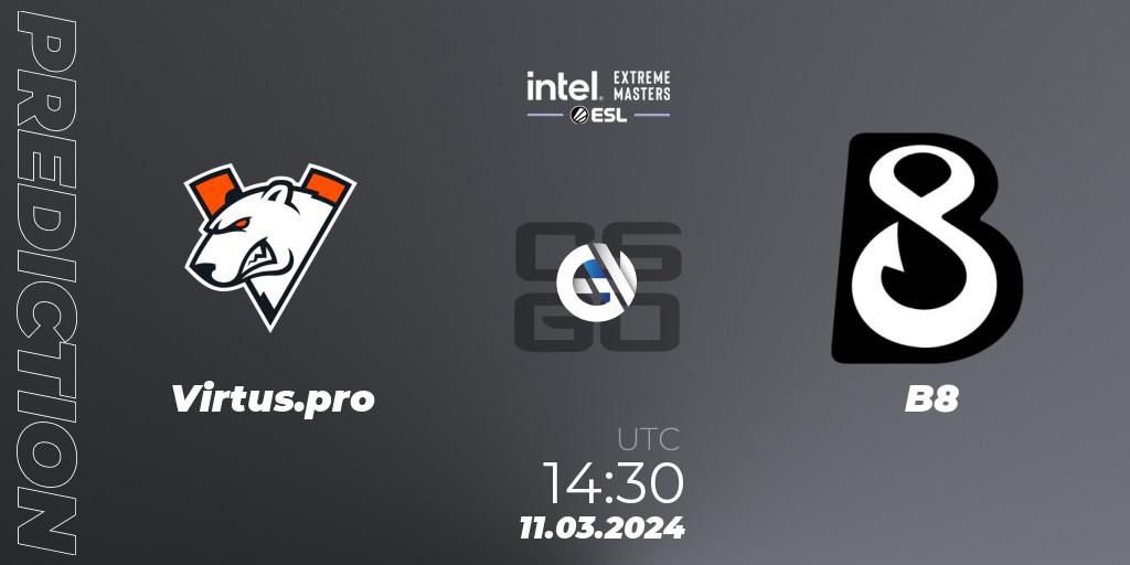Virtus.pro - B8: ennuste. 11.03.24, CS2 (CS:GO), Intel Extreme Masters Dallas 2024: European Closed Qualifier