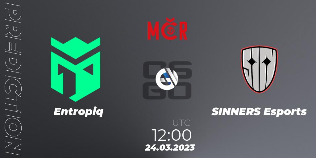 Entropiq - SINNERS Esports: ennuste. 24.03.2023 at 12:30, Counter-Strike (CS2), Tipsport Cup Prague Spring 2023: Online Stage