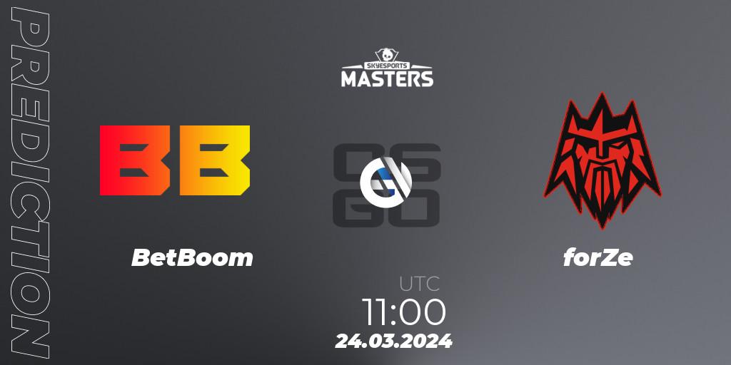 BetBoom - forZe: ennuste. 24.03.24, CS2 (CS:GO), Skyesports Masters 2024: European Qualifier