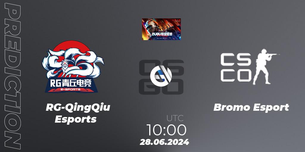 RG-QingQiu Esports - Bromo Esport: ennuste. 28.06.2024 at 10:00, Counter-Strike (CS2), QU Pro League
