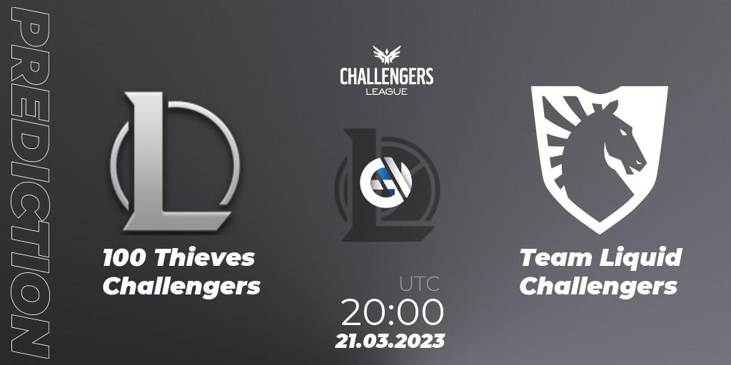 100 Thieves Challengers - Team Liquid Challengers: ennuste. 20.03.23, LoL, NACL 2023 Spring - Playoffs