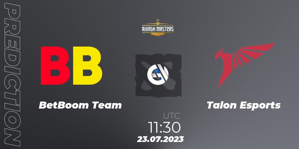 BetBoom Team - Talon Esports: ennuste. 23.07.2023 at 11:32, Dota 2, Riyadh Masters 2023 - Group Stage