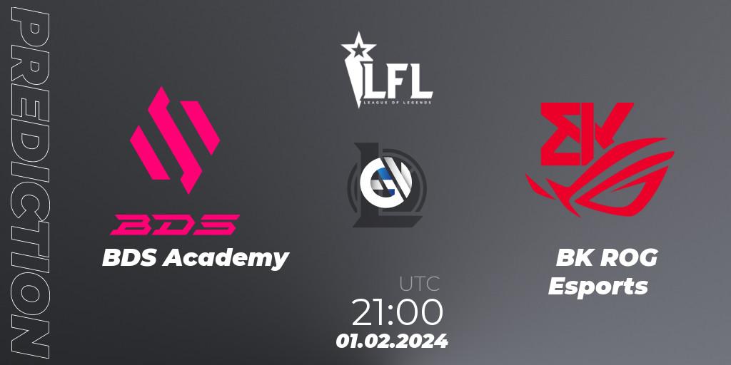 BDS Academy - BK ROG Esports: ennuste. 01.02.2024 at 21:00, LoL, LFL Spring 2024