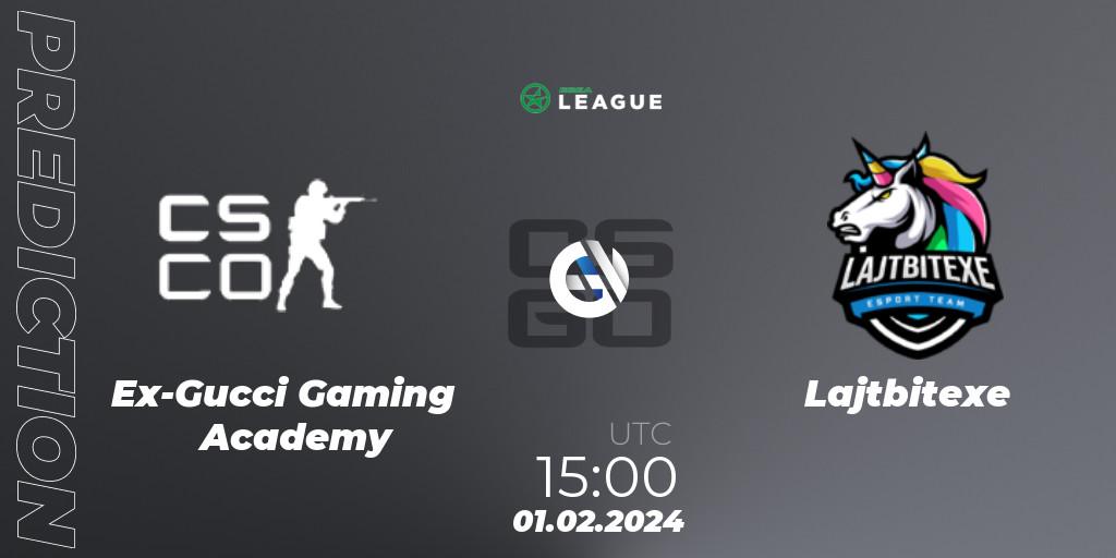 Ex-Gucci Gaming Academy - Lajtbitexe: ennuste. 01.02.2024 at 15:00, Counter-Strike (CS2), ESEA Season 48: Advanced Division - Europe