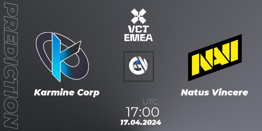 Karmine Corp - Natus Vincere: ennuste. 17.04.24, VALORANT, VALORANT Champions Tour 2024: EMEA League - Stage 1 - Group Stage