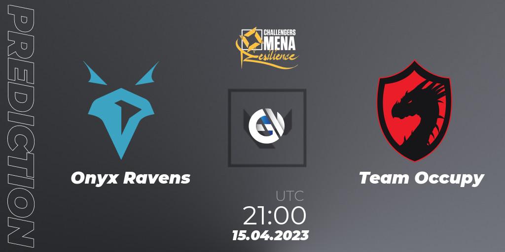 Onyx Ravens - Team Occupy: ennuste. 15.04.2023 at 21:00, VALORANT, VALORANT Challengers 2023 MENA: Resilience Split 2 - Levant and North Africa