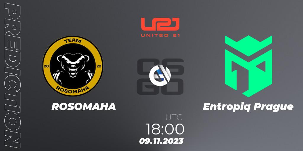 ROSOMAHA - Entropiq Prague: ennuste. 10.11.2023 at 15:00, Counter-Strike (CS2), United21 Season 7: Division 2
