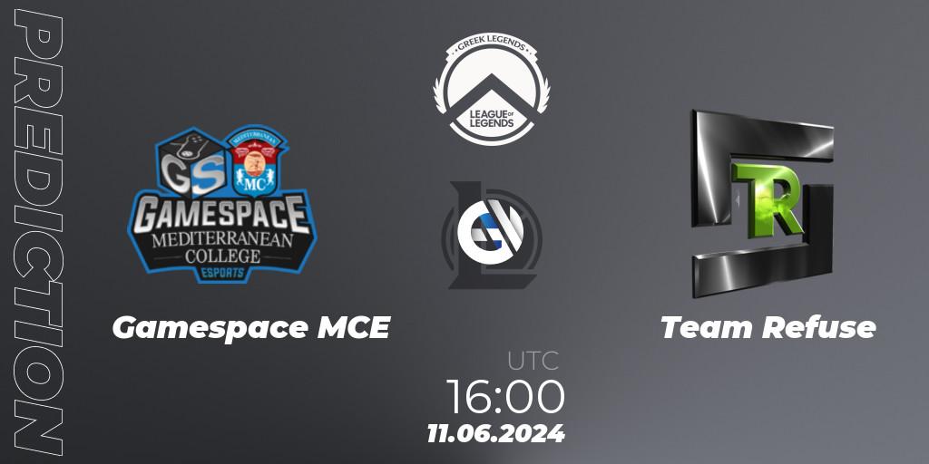Gamespace MCE - Team Refuse: ennuste. 11.06.2024 at 16:00, LoL, GLL Summer 2024