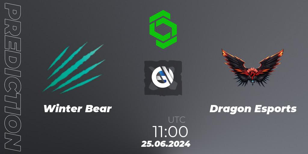Winter Bear - Dragon Esports: ennuste. 25.06.2024 at 11:15, Dota 2, CCT Dota 2 Series 1