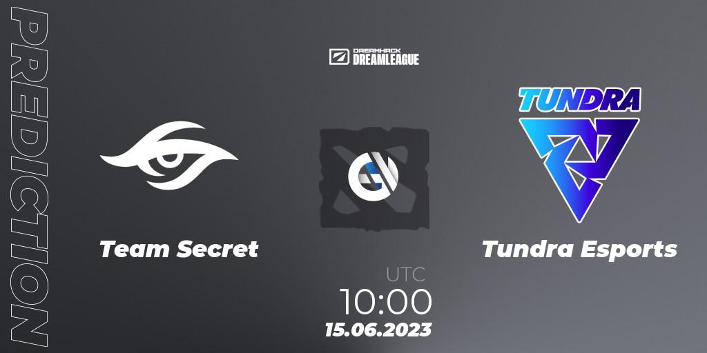 Team Secret - Tundra Esports: ennuste. 15.06.2023 at 09:55, Dota 2, DreamLeague Season 20 - Group Stage 1