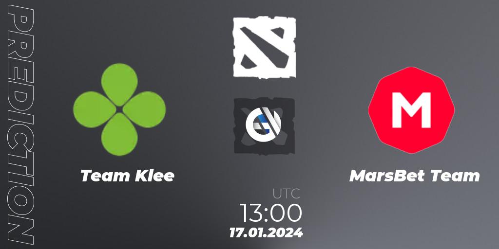 Team Klee - MarsBet Team: ennuste. 01.02.24, Dota 2, European Pro League Season 16
