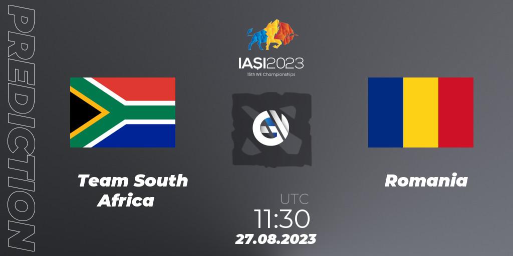 Team South Africa - Romania: ennuste. 27.08.2023 at 14:30, Dota 2, IESF World Championship 2023