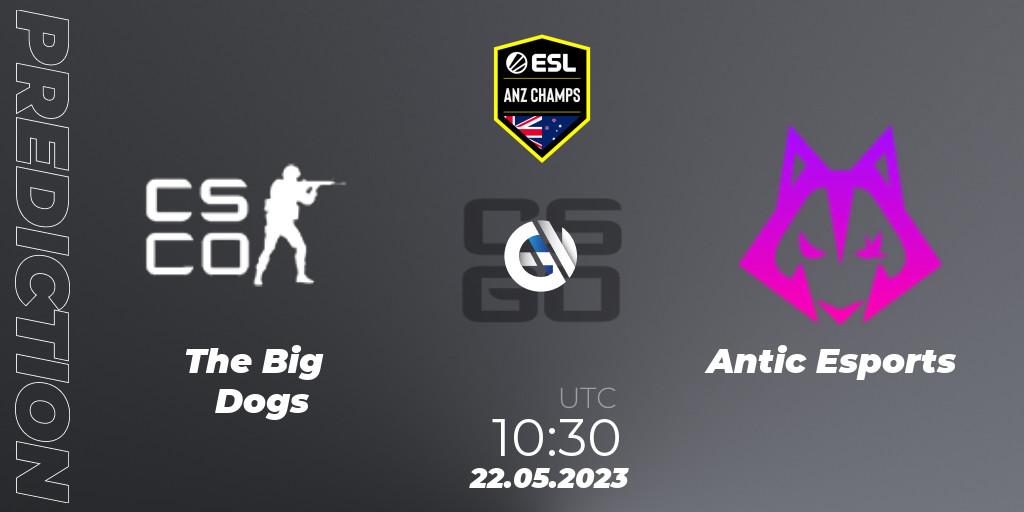 The Big Dogs - Antic Esports: ennuste. 23.05.2023 at 10:30, Counter-Strike (CS2), ESL ANZ Champs Season 16