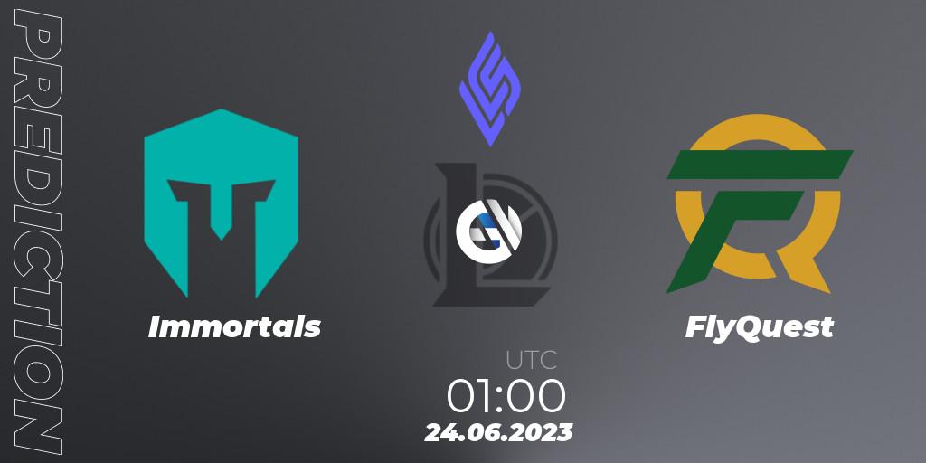 Immortals - FlyQuest: ennuste. 01.07.23, LoL, LCS Summer 2023 - Group Stage
