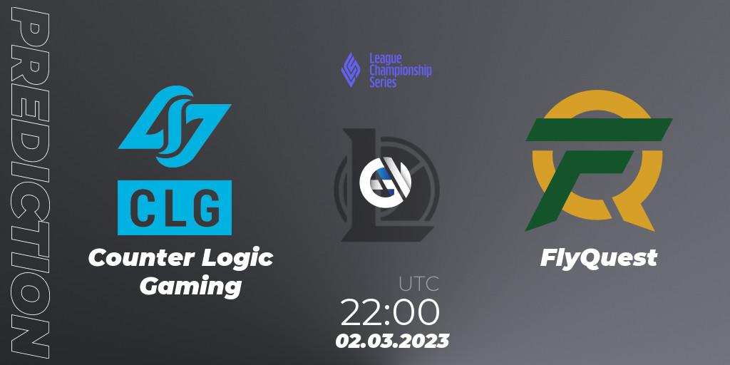Counter Logic Gaming - FlyQuest: ennuste. 17.02.23, LoL, LCS Spring 2023 - Group Stage