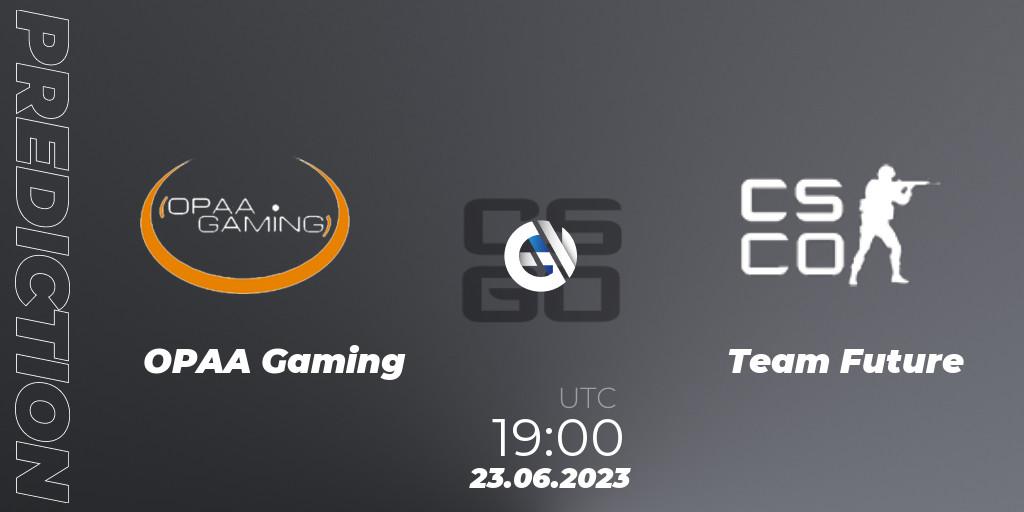 OPAA Gaming - Team Future: ennuste. 23.06.2023 at 19:00, Counter-Strike (CS2), Preasy Summer Cup 2023