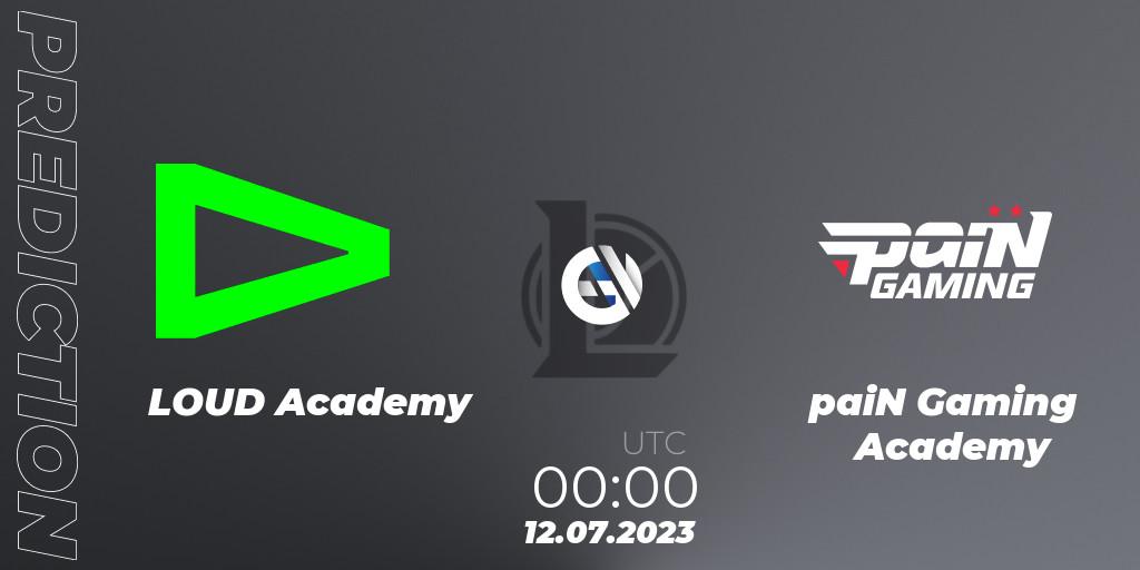 LOUD Academy - paiN Gaming Academy: ennuste. 12.07.2023 at 00:00, LoL, CBLOL Academy Split 2 2023 - Group Stage