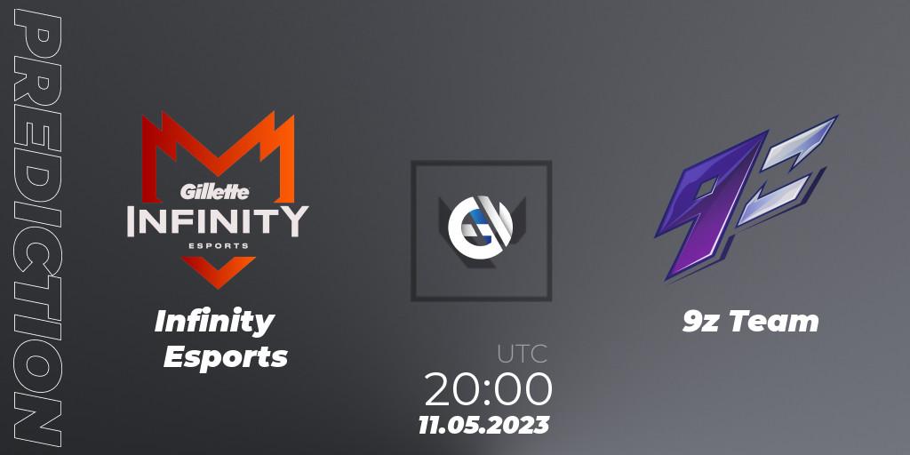 Infinity Esports - 9z Team: ennuste. 11.05.2023 at 20:00, VALORANT, VALORANT Challengers 2023: LAS Split 2 - Regular Season