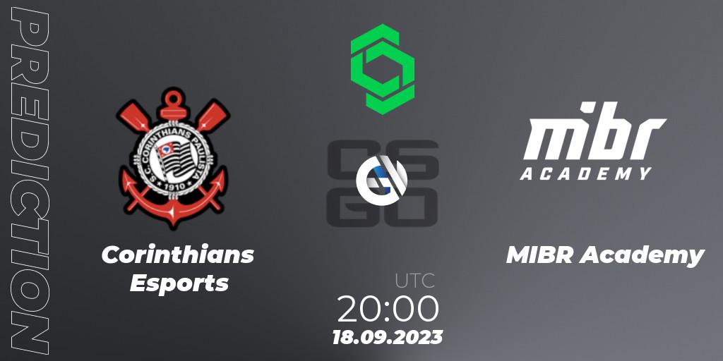 Corinthians Esports - MIBR Academy: ennuste. 18.09.2023 at 20:00, Counter-Strike (CS2), CCT South America Series #11