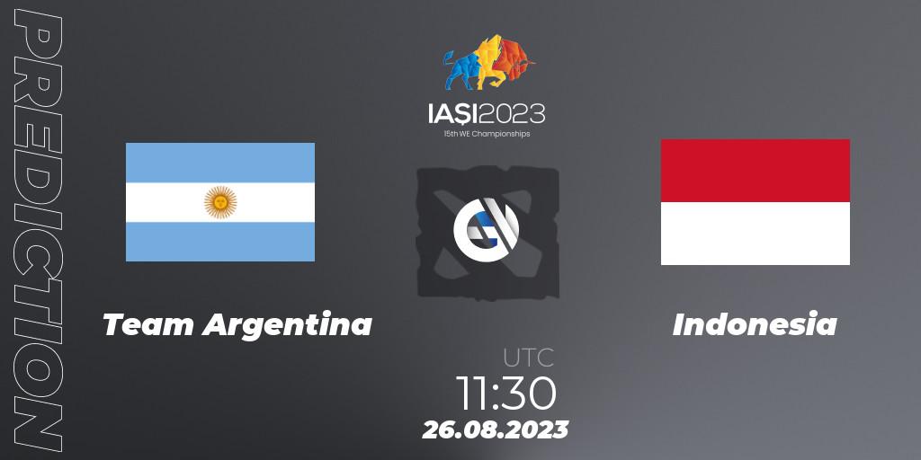 Team Argentina - Indonesia: ennuste. 26.08.2023 at 19:30, Dota 2, IESF World Championship 2023