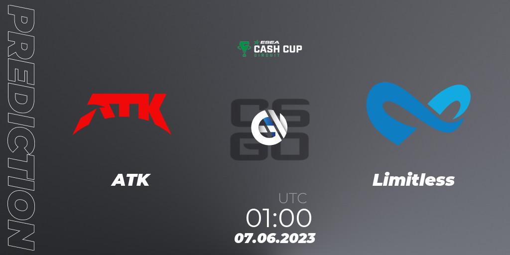 ATK - Limitless: ennuste. 07.06.23, CS2 (CS:GO), ESEA Cash Cup Circuit Season 1 Finals